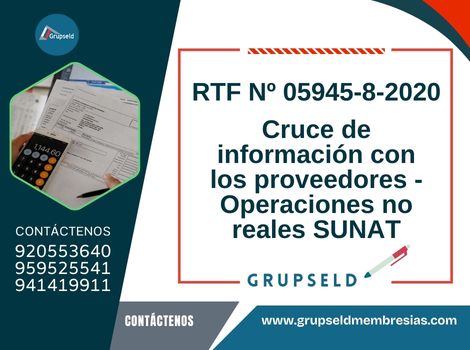 Cruce de información con los proveedores - Operaciones no reales SUNAT