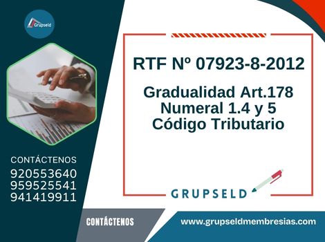 Gradualidad Art.178 Numeral 1.4 y 5 Código Tributario