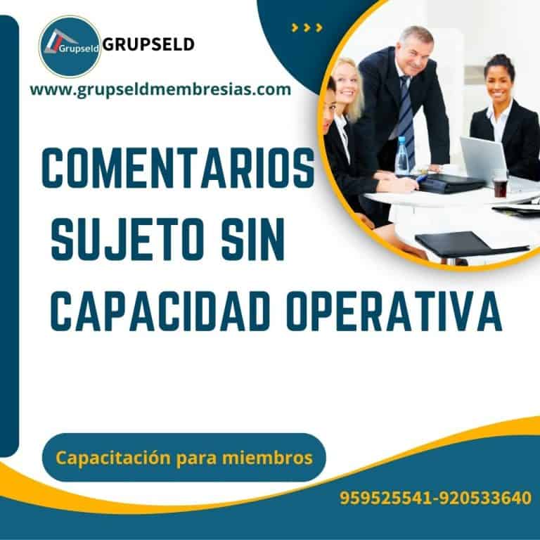 Sujetos sin capacidad operativa