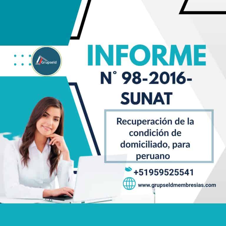 INFORME N.° 098-2016-SUNAT/5D0000