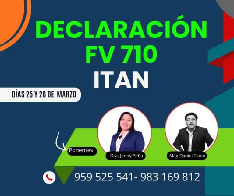 TALLER RENTA ANUAL FV 710 – ITAN